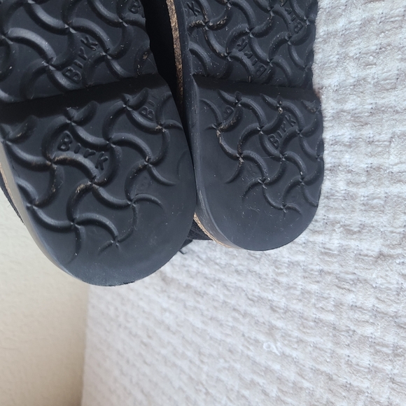 Birkenstock Uppsala Shearling Suede Leather Black Women's US Size 6 EU 37 - Picture 8 of 14